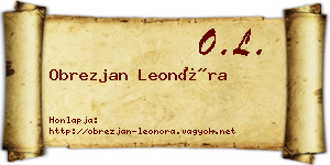 Obrezjan Leonóra névjegykártya